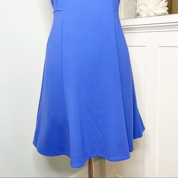 Talbots Blue Fit & Flare Party Dress Sleeveless XS 2 - Picture 5 of 10
